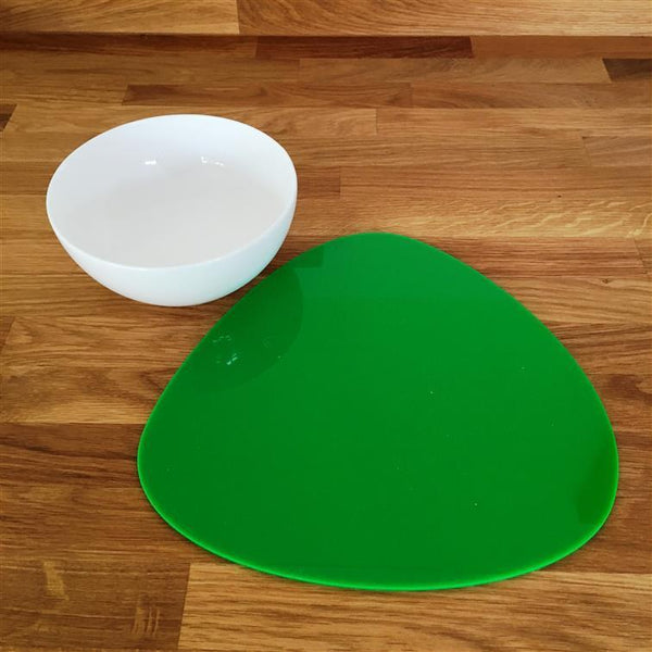 Pebble Shaped Placemat Set - Bright Green
