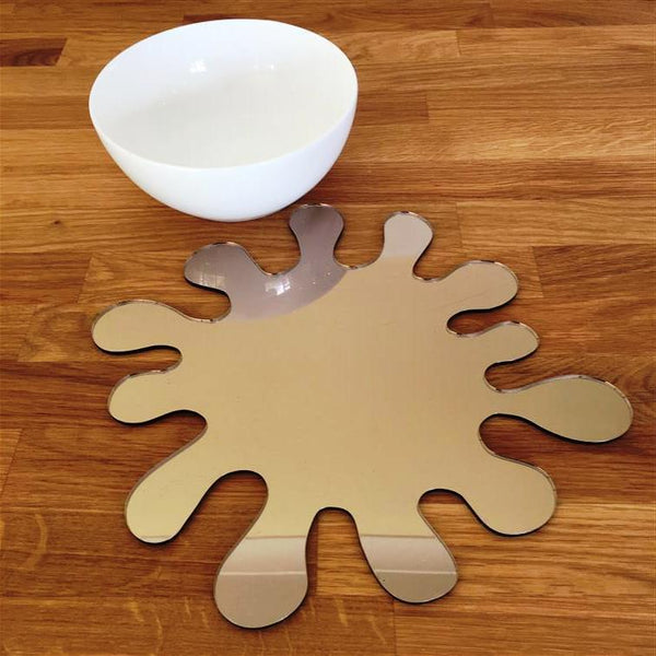 Splash Shaped Placemat Set - Bronze Mirror