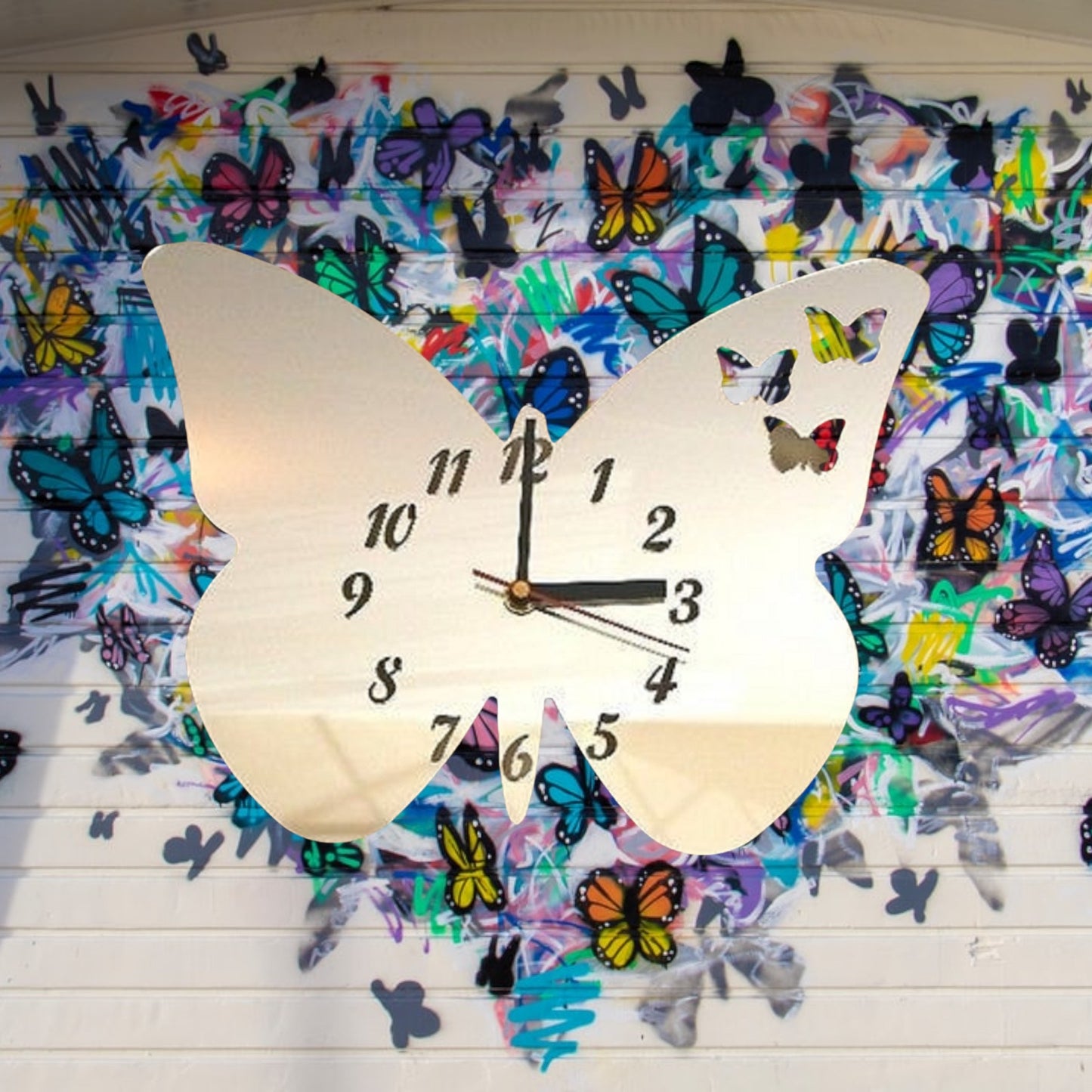 Butteflies out of Butterfly Shaped Clocks - Many Colour Choices