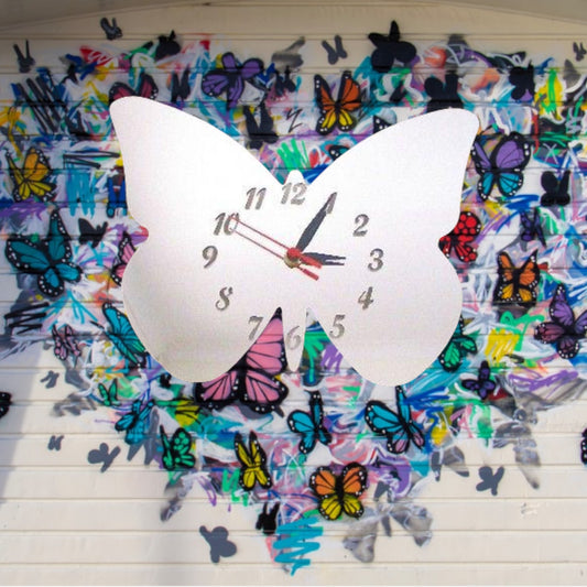 Butterfly Big Wings Shaped Clocks - Many Colour Choices