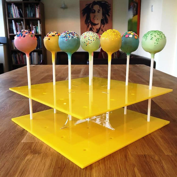 Cake Pop Stand Square - Yellow