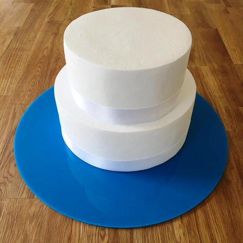 Round Cake Board - Bright Blue