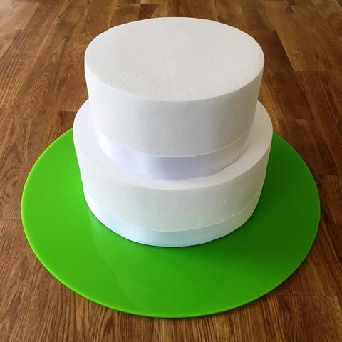 Round Cake Board - Lime Green