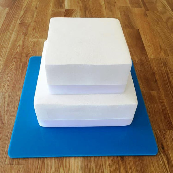Square Cake Board - Bright Blue