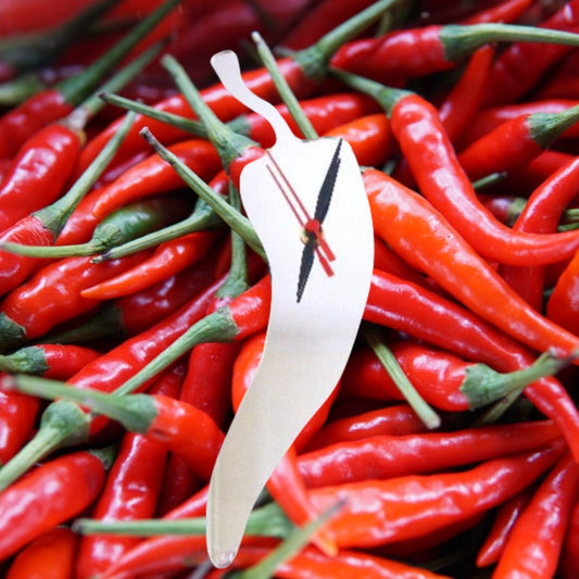 Chilli Shaped Clocks - Many Colour Choices