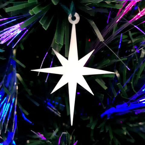 Christmas Star Christmas Tree Decorations Matt Pastel Colours