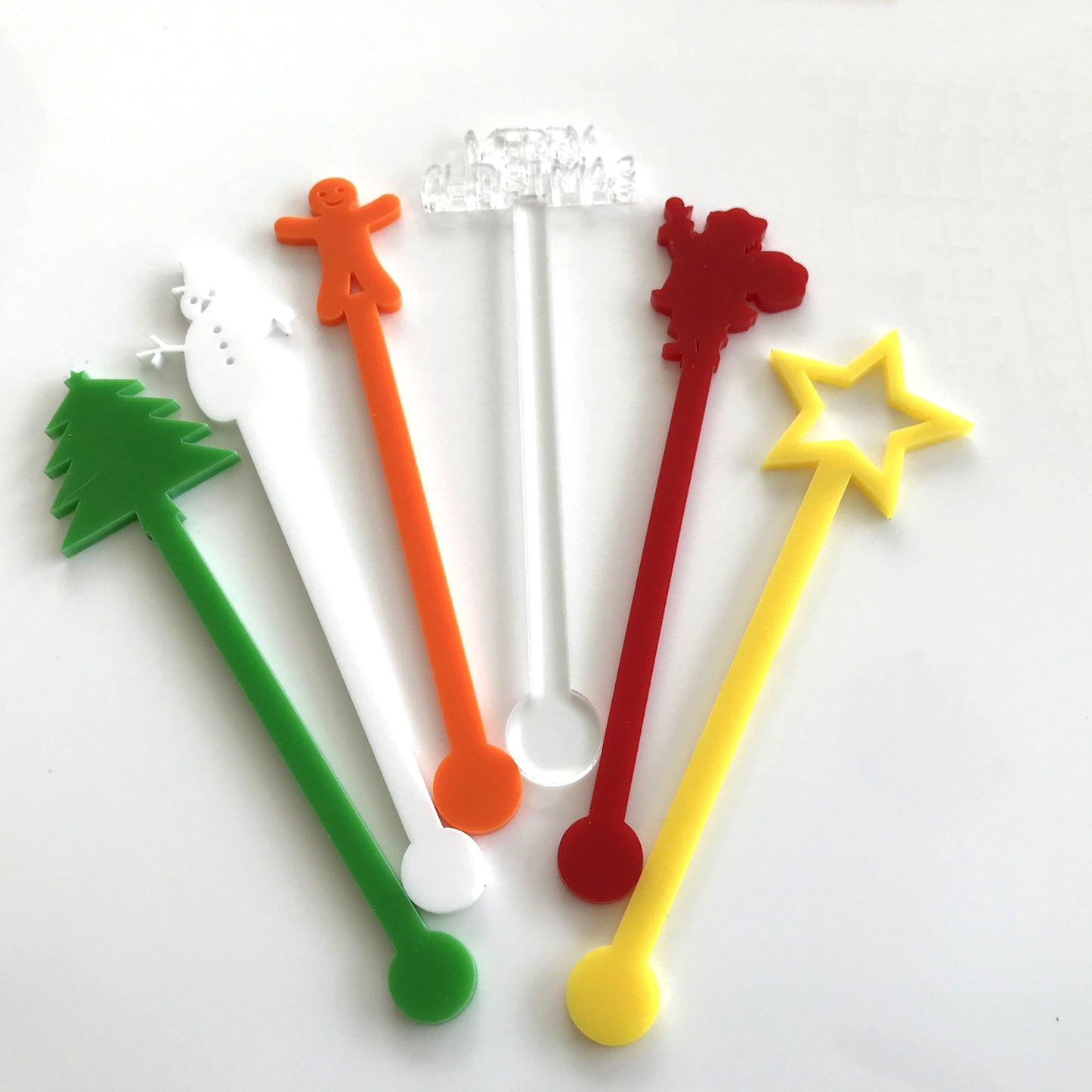 Christmas Drink Stirrers. Set of 6