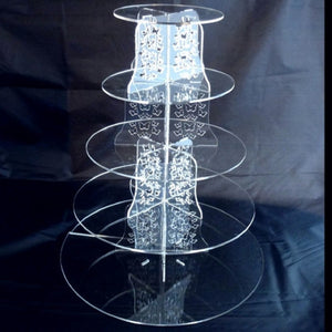 Five Tier Butterfly Design Round Cake Stand