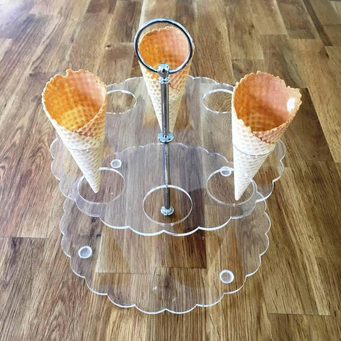 Ice Cream Cone Stand - Clear