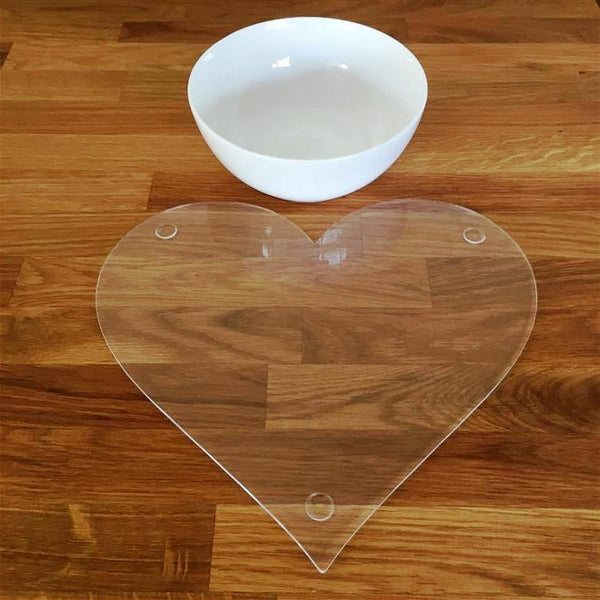 Heart Shaped Placemat Set - Clear