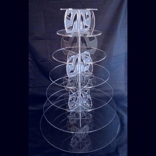 Seven Tier High Heel and Heart Design Round Cake Stand