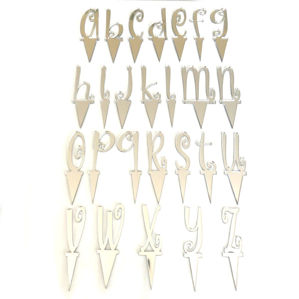 Letter Shaped Cake Toppers - Curly Font