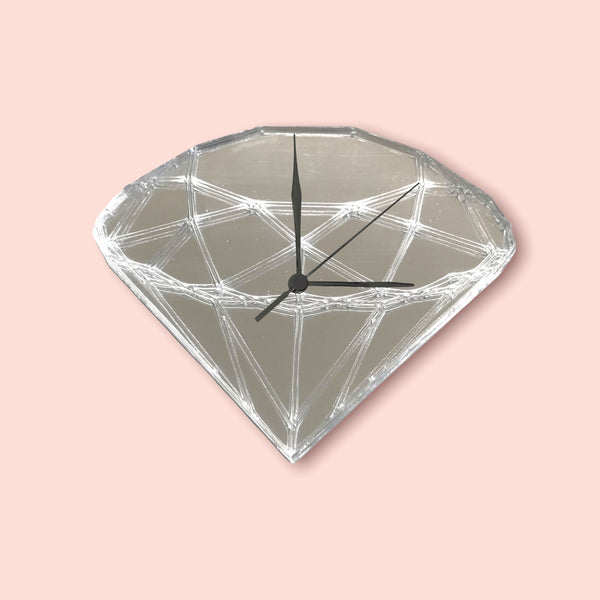 Diamond Cut Shaped Clocks - Many Colour Choices