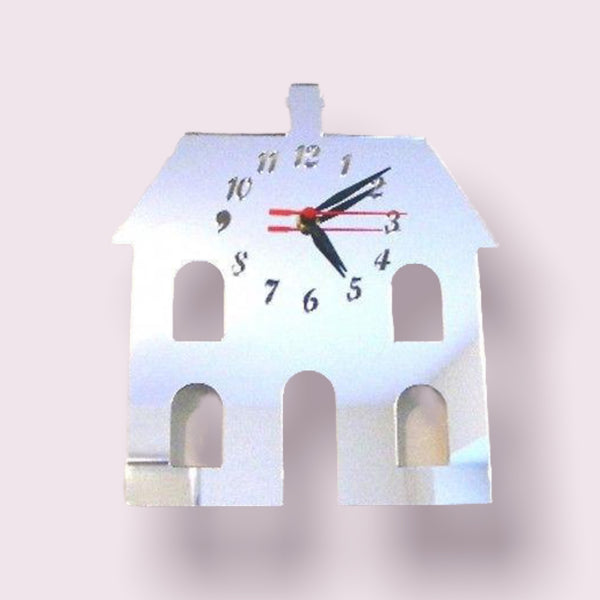 Dolls House Shaped Clocks - Many Colour Choices