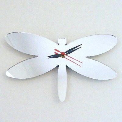 Dragonfly Shaped Clocks - Many Colour Choices