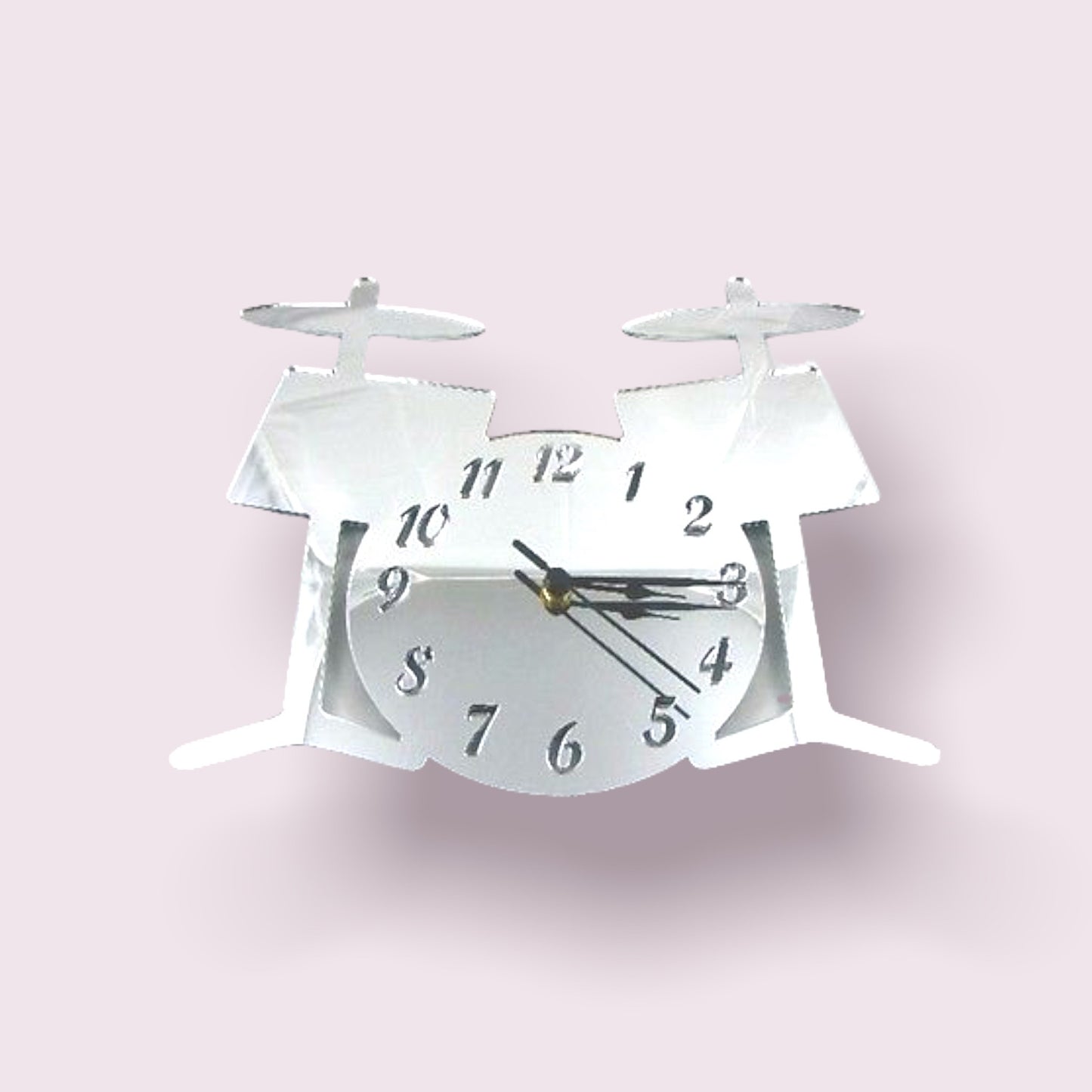 Drumkit Shaped Clocks - Many Colour Choices