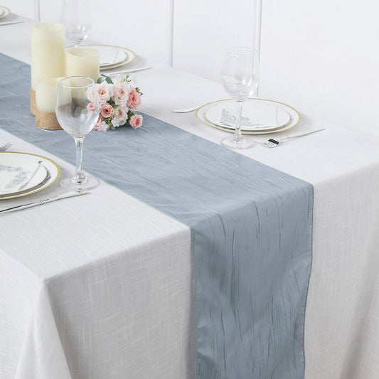 Dusty Blue Taffeta (Accordion) Table Runners