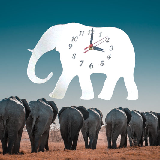 Elephant Shaped Clocks - Many Colour Choices