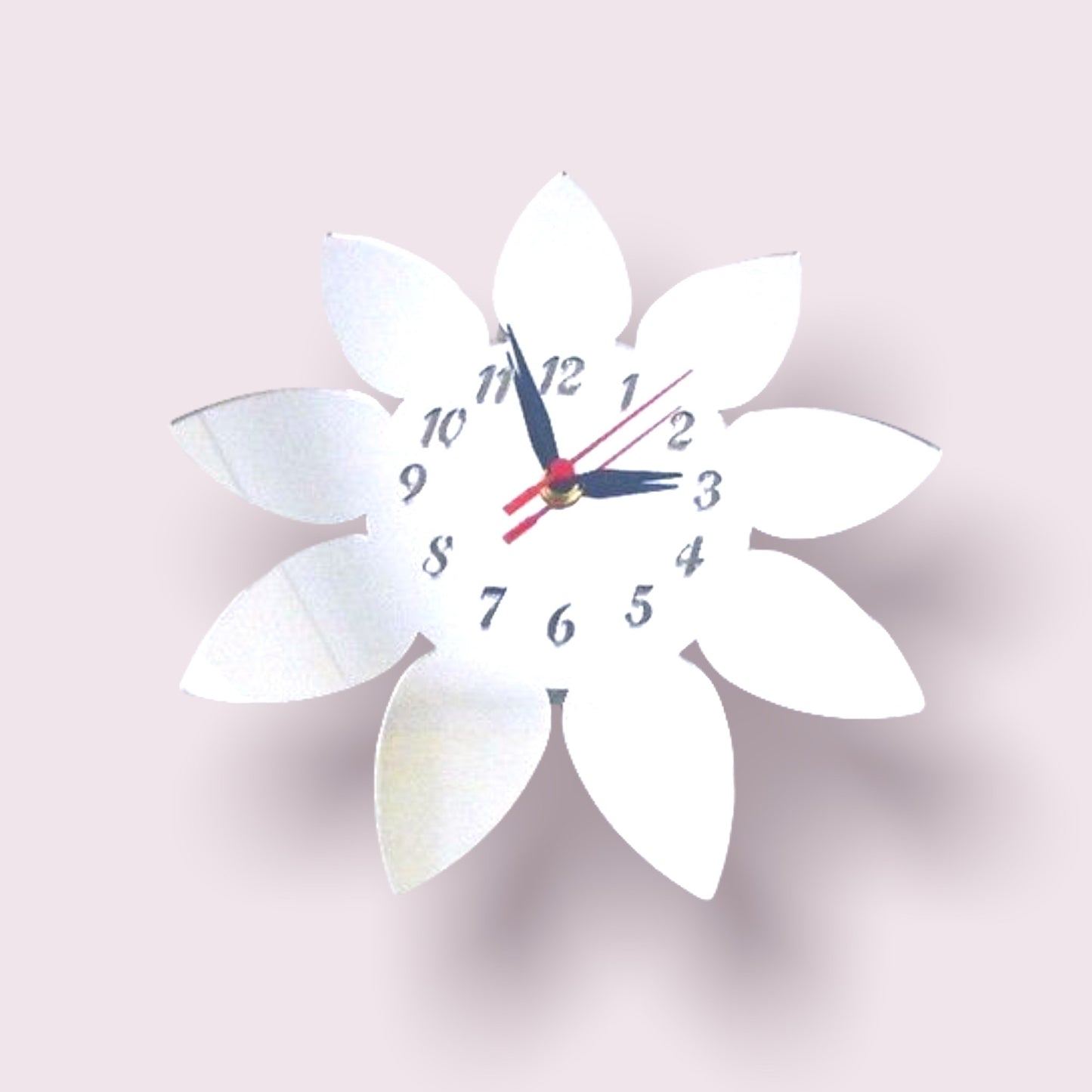 Flower Shaped Clocks - Many Colour Choices