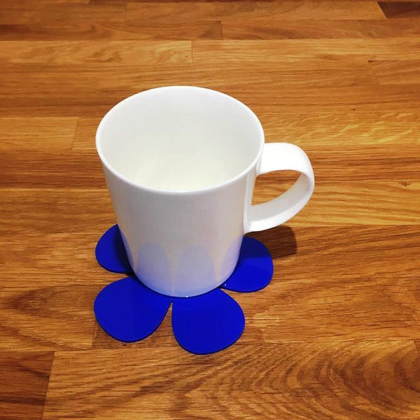 Daisy Shaped Coaster Set - Blue