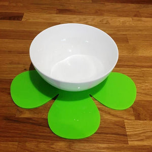 Daisy Shaped Placemat Set - Lime Green