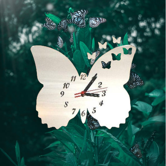 Frilly Butterfly Shaped Clocks - Many Colour Choices