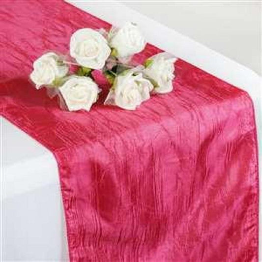 Fuchsia Taffeta Table Runners, 30cm x 274cm or 12" x 108"