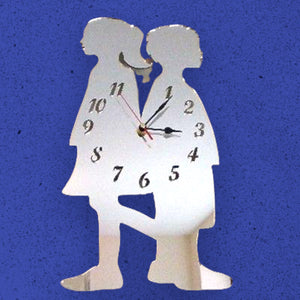 Girl & Boy Shaped Clocks - Many Colour Choices