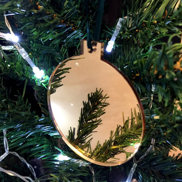 Bauble Christmas Tree Decorations Mirrored