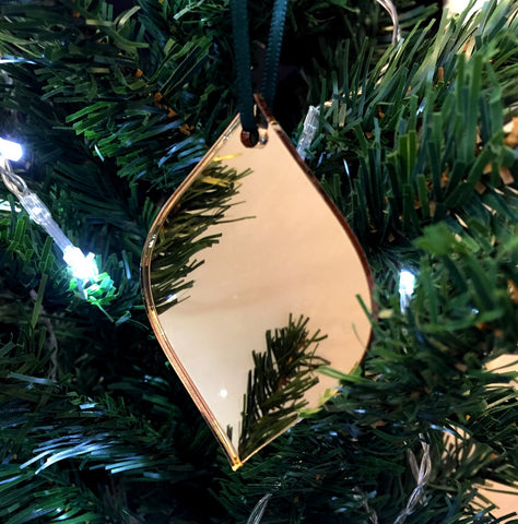 Diamond Bauble Christmas Tree Decorations Mirrored