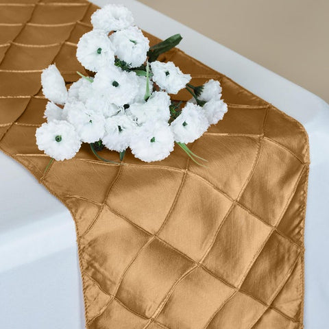 Gold Pintuck Table Runners