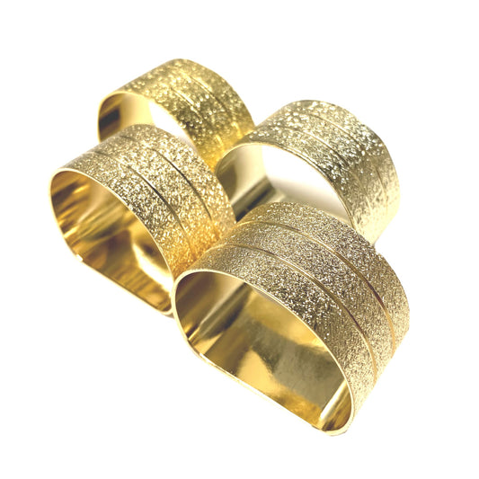 Gold Flat Bottomed Napkin Rings