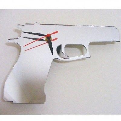 Gun Shaped Clocks - Many Colour Choices