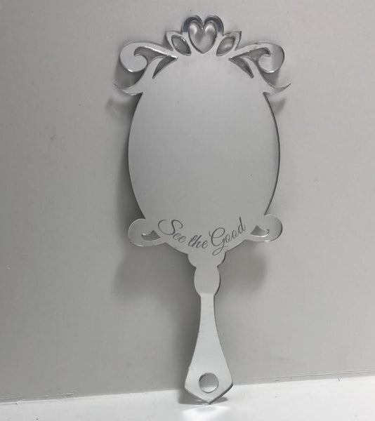 Georgian Style Oval Shaped Hand Held Mirrors