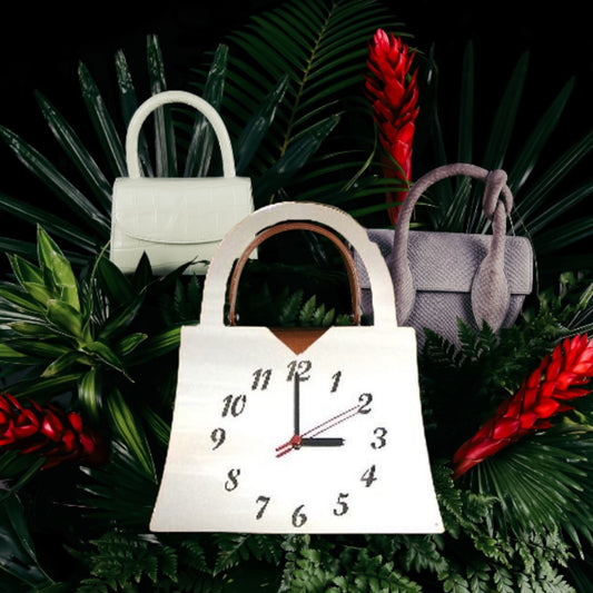 Handbag Shaped Clocks - Many Colour Choices