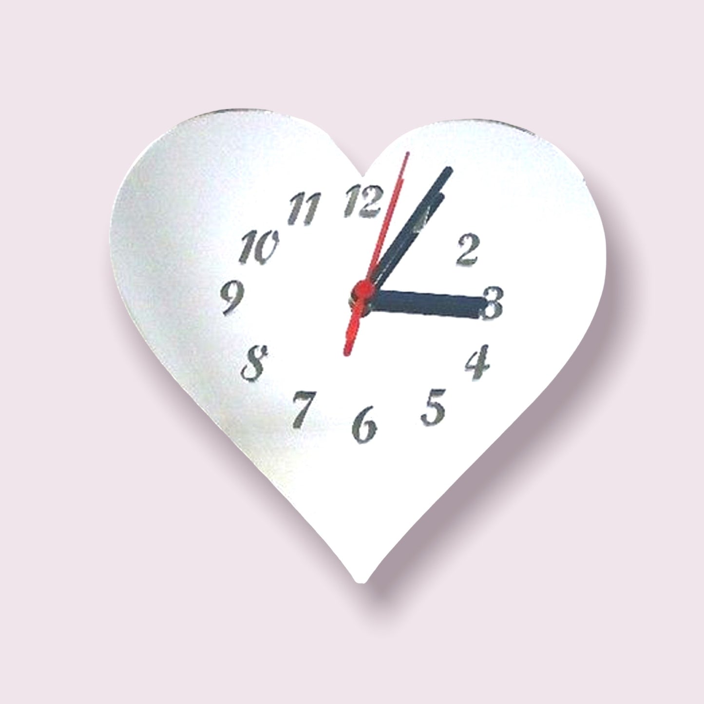 Heart Shaped Clocks - Many Colour Choices