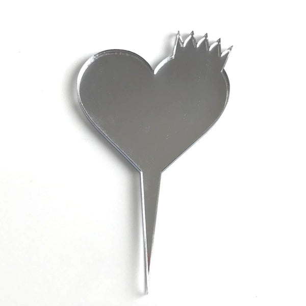 Heart and Crown Cake Toppers