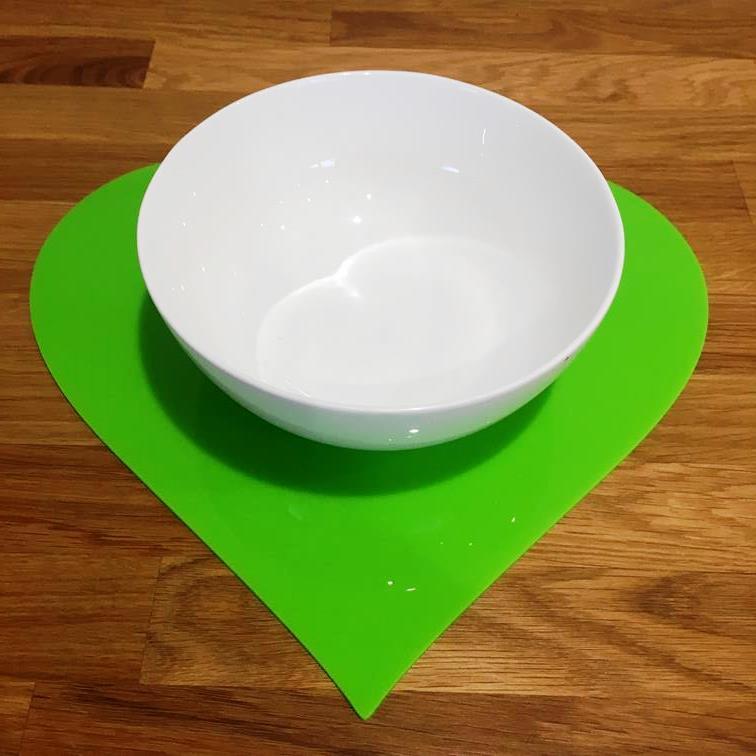 Heart Shaped Placemat Set - Lime Green