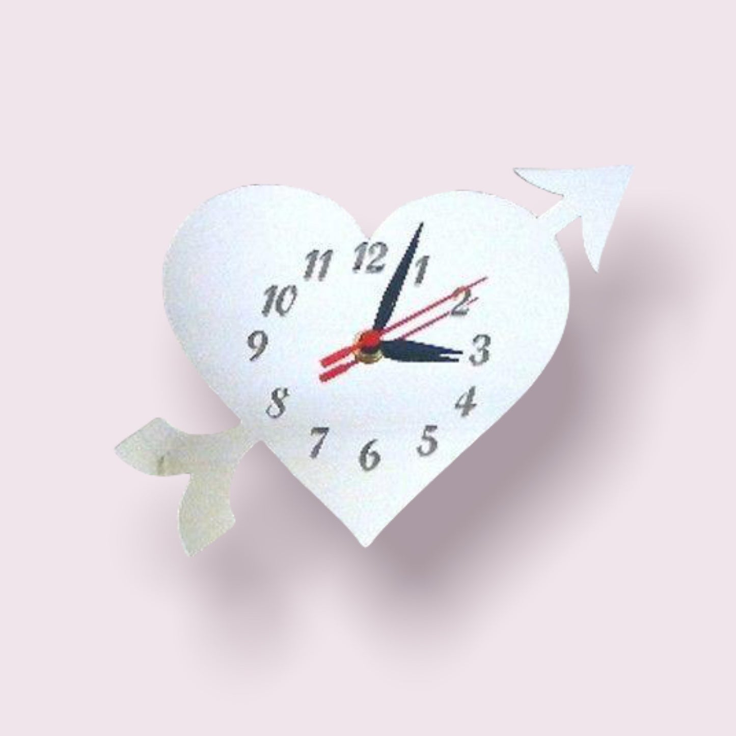 Heart & Arrow Shaped Clocks - Many Colour Choices