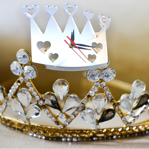 Crown Shaped Clocks - Many Colour Choices