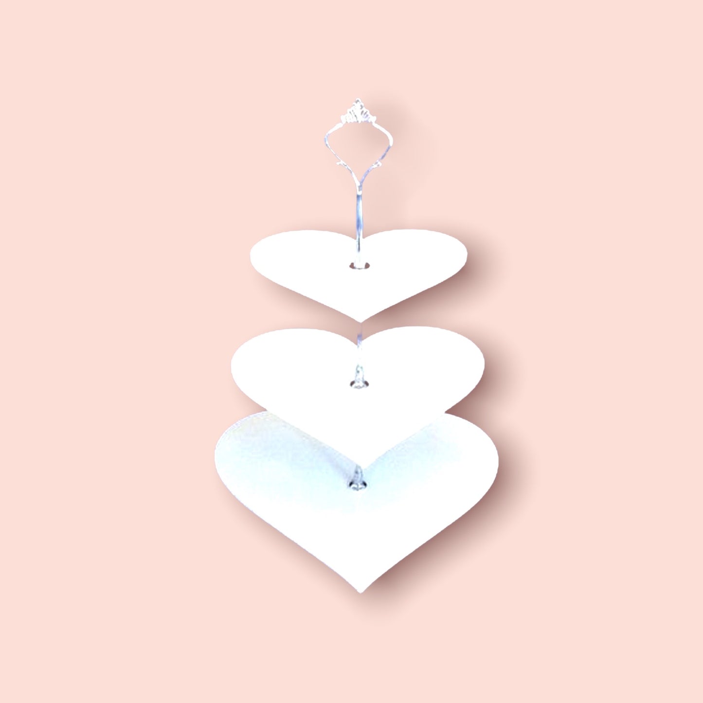 Three Tier Heart Cake Stands