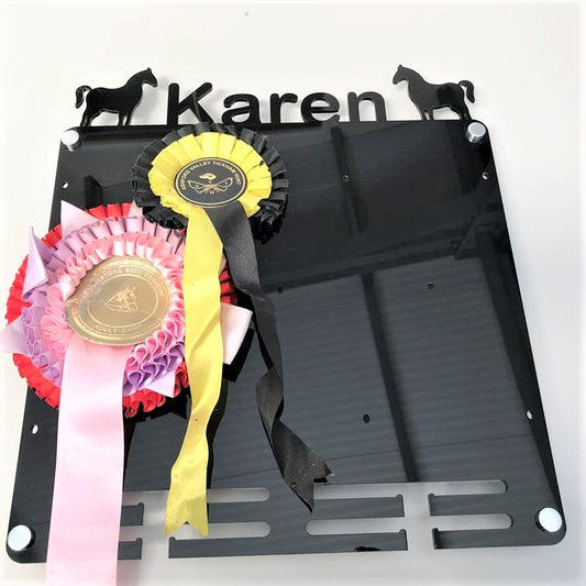 Personalised Rosettes & Medal Hanger - Gloss