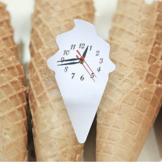 Ice Cream Cone Shaped Clocks - Many Colour Choices