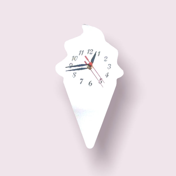 Ice Cream Cone Shaped Clocks - Many Colour Choices