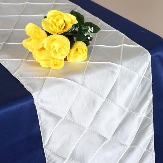 Ivory Pintuck Table Runners