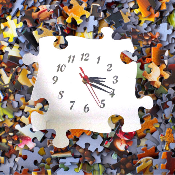 Jigsaw Shaped Clocks - Many Colour Choices