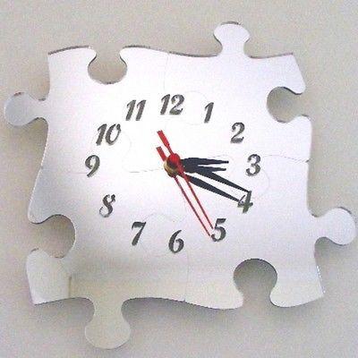 Jigsaw Shaped Clocks - Many Colour Choices