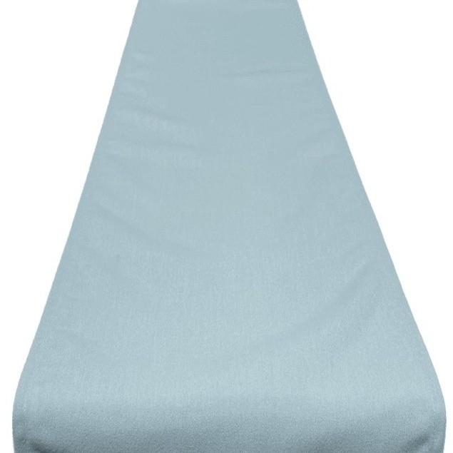 Light Blue Soft Cotton Linen Feel Table Runners