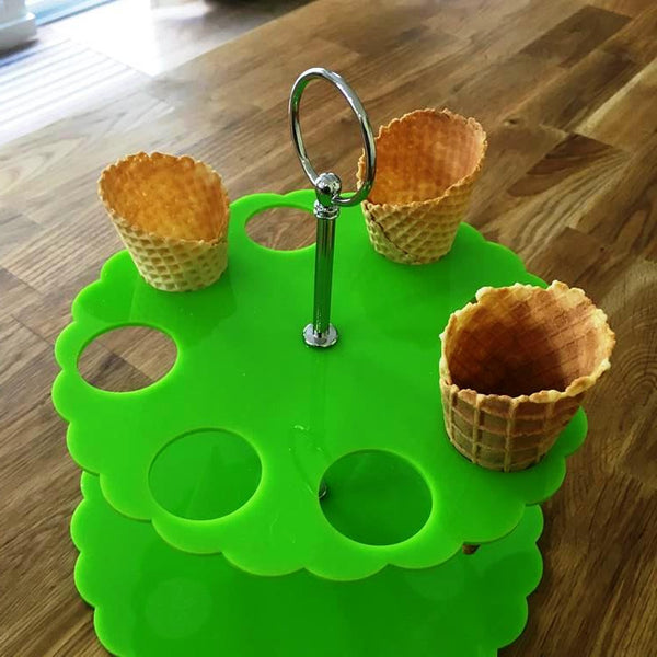 Ice Cream Cone Stand - Lime Green