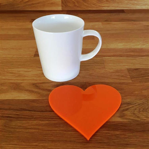Heart Shaped Coaster Set - Orange